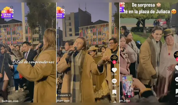 Sadham José, intérprete huancaíno, se volvió viral al cantar en la plaza Bolognesi de Juliaca