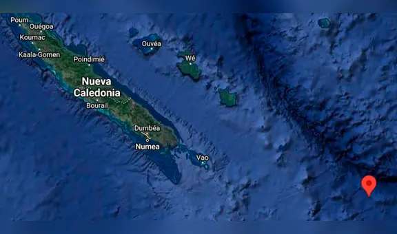 Un terremoto de 7.7 de magnitud se registró al sureste de Nueva Caledonia