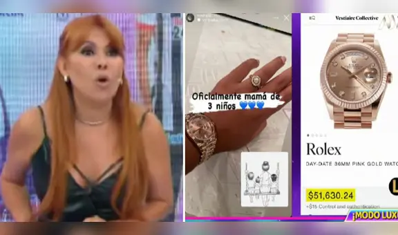 Magaly Medina revela que lujoso reloj de Rosa Fuentes costaría 50.000 dólares