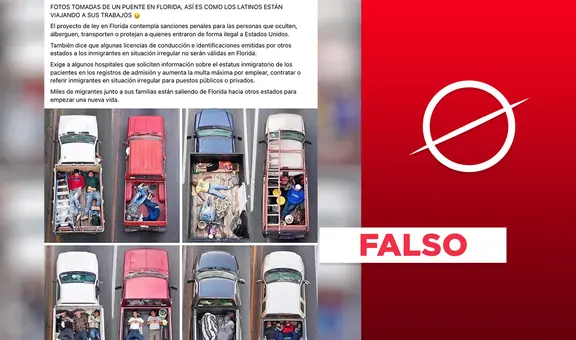 Esta imagen no muestra cómo son trasladados actualmente los trabajadores inmigrantes en Florida