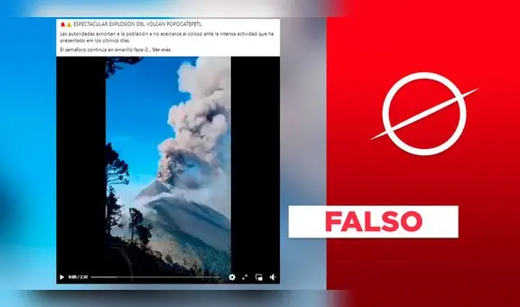 El volcán Popocatépetl, de México, no aparece explosionando en este video viral