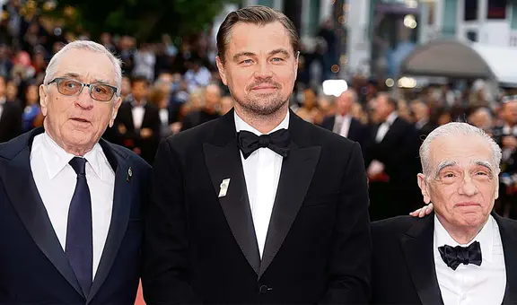 Martín Scorsese, Leonardo DiCaprio y Robert De Niro en el Festival de Cannes