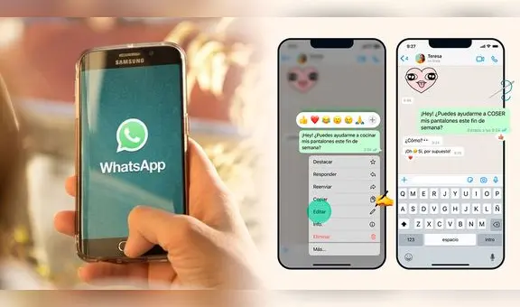 WhatsApp permite editar mensajes enviados: ¿cómo funciona la nueva herramienta de tus chats?