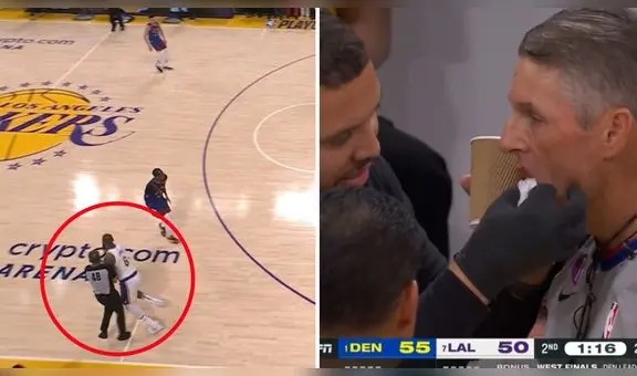 El duro golpe que le propinó Lebron James a un árbitro en el último juego de los Lakers