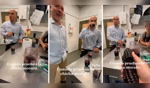 Chefs españoles quedan maravillados luego de probar chicha morada por primera vez