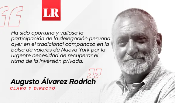 Un talán urgente por la inversión, por Augusto Álvarez Rodrich
