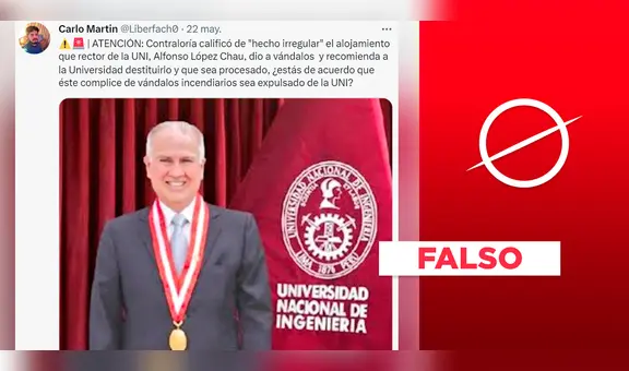 Rector de la UNI: Contraloría no recomendó destituirlo por acoger manifestantes