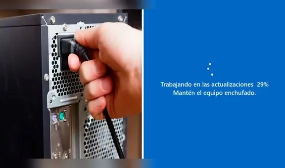 ¿Qué pasa si desenchufas tu computadora cuando Windows está actualizándose?