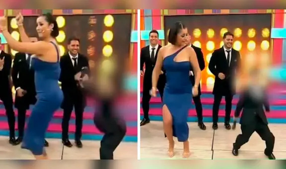 Karla Tarazona y su hijo con Christian Domínguez causaron furor al bailar "El gusano" EN VIVO