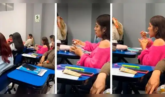 Saca su chaufa en plena clase de conocida universidad y termina troleada: “Una raza distinta”