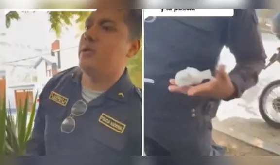 "Si yo hubiese querido, hace rato te hubiese sembrado": policía en Trujillo es captado enseñando droga