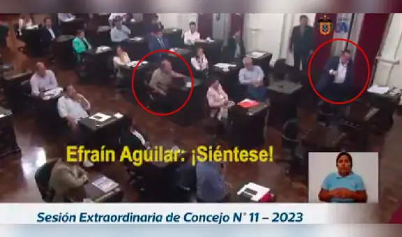 "Ándate a la m***** entonces": regidor Efraín Aguilar insultó a Julio Gagó en sesión del Concejo de la MML