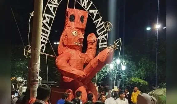 Escolares arman antorcha del huaco erótico para pasearla por calles de Áncash