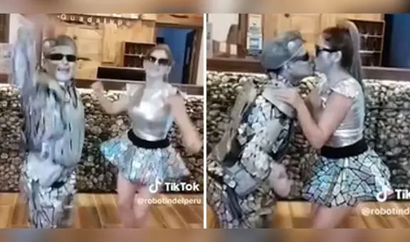 ¿Nueva relación? Robotín sorprende a fans tras besar a Robotina cajamarquina