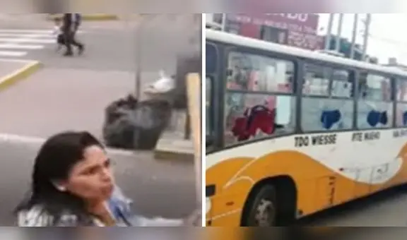 Chorrillos: mujer rompió con un bate de béisbol luna de bus de transporte público tras ser chocada