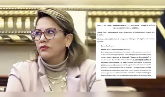 Desde EE. UU., Digna Calle presentó un PL para que semana de representación sea solo en distrito electoral