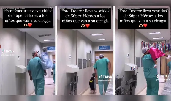 Doctor enternece las redes al vestir de superhéroes a niños que entrarán a cirugía: "Un ángel"