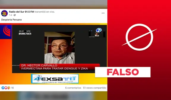 No hay evidencias de que la ivermectina cure el dengue o ayude a prevenir la enfermedad