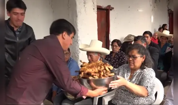 ¡Hasta con 600 cuyes! Así es la tradición de botada de luto para agasajar a padrinos e invitados en Cajamarca