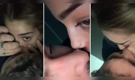 Pareja se queda enganchada con piercings que tienen en la nariz: “¿Qué tipo de amarre es ese?”
