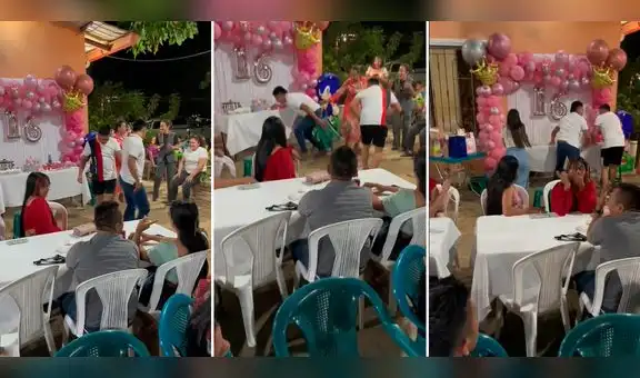 Jugaban en plena fiesta infantil y terminan botando los bocaditos: "Cómo es posible este suceso"
