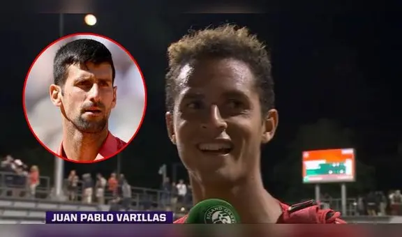 La atónita reacción de Varillas al enterarse que enfrentará a Novak Djokovic en el Roland Garros