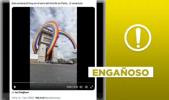 Mes del Orgullo: el Arco del Triunfo no amaneció así el 1 de junio