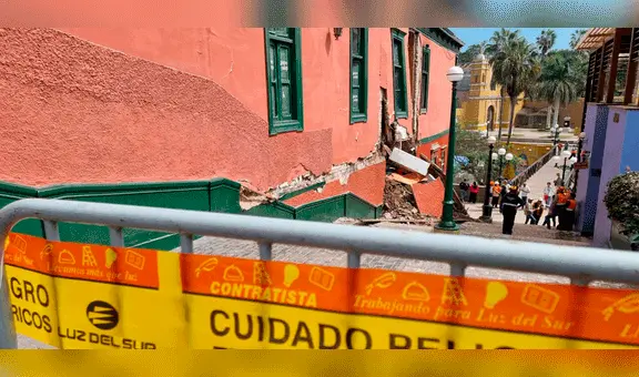 Barranco: cierran acceso al Puente de los Suspiros tras derrumbe de antigua casona