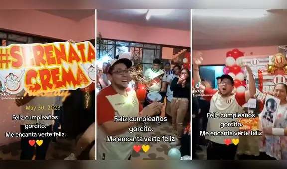 Mujer celebra el cumpleaños de su novio con 'serenata crema': "El mejor regalo"
