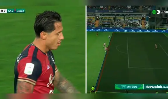 Lapadula marcó un golazo para el Cagliari, pero lo anularon por ligera posición adelantada