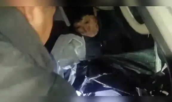 Hombre quedó atrapado entre los fierros de una combi que atropelló una vaca en Puno