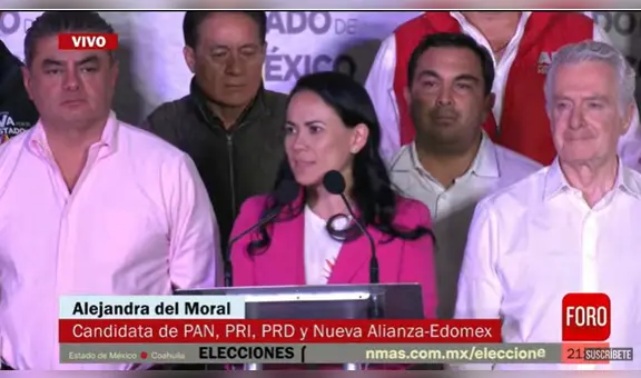 Alejandra del Moral reconoce derrota y saluda el triunfo de Delfina Gómez en el Estado de México
