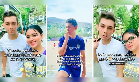 Joven invita a su novia a un partido de fútbol, pero se queda en la banca: "Que cambie de equipo"