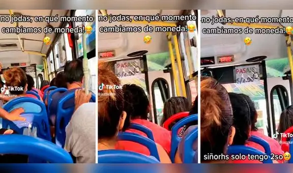 Sube a cúster y se sorprende porque le cobran pasaje en dólares: "Es un bus pituco"