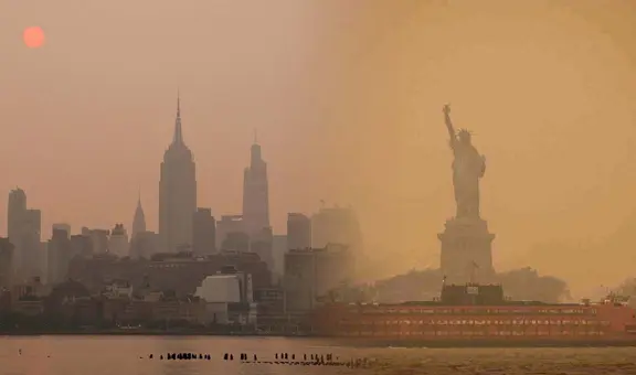 El humo de los incendios de Canadá oscurece Nueva York y causa la peor calidad de aire del mundo