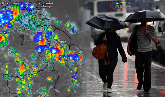 Alerta para 10 estados de Venezuela por fuertes lluvias, según Inameh