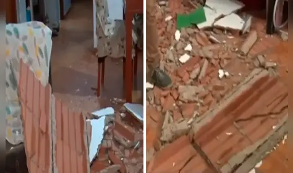 ¡Se salvaron de milagro! Familia alquila casa en Chorrillos y el techo les cayó encima