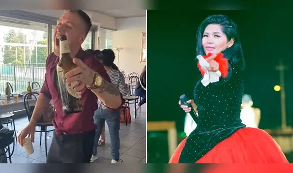 Italiano se declara fan de Yarita Lizeth y canta sus temas a todo pulmón: “Sírvanle lleno”
