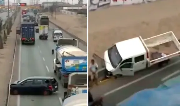 SJM: reportan gran congestión vehicular en la Panamericana Sur por accidente de tránsito