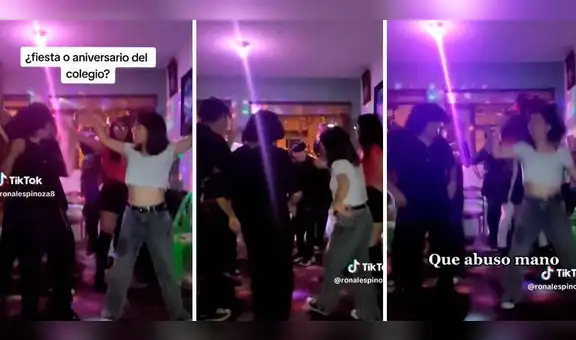 Jóvenes hacen fiesta y bailan contradanza en plena reunión: "¿Es fiesta o aniversario del colegio?"