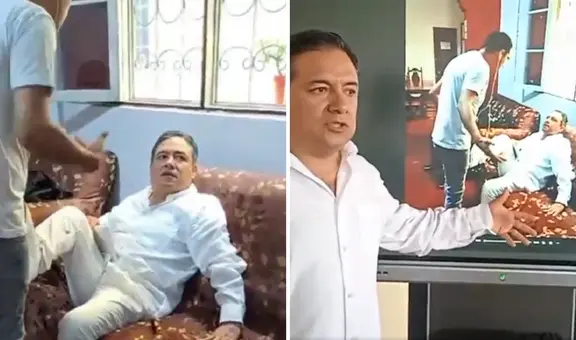 Alcalde de Trujillo, Arturo Fernández, protagonizó violenta escena contra periodista en la prefectura