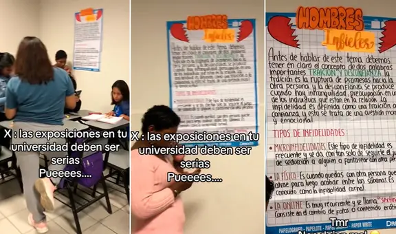 Estudiantes de La Cantuta realizan exposición sobre los tipos de infidelidades y causan furor: “Hay de todo”