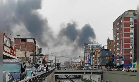 La Victoria: incendio de grandes proporciones se registra en inmediaciones de Gamarra