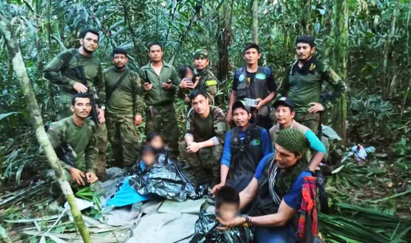 Hallan con vida a los 4 niños perdidos hace 40 días en la selva de Colombia