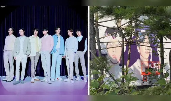 BTS FESTA: pintan un inmenso mural conmemorativo por el décimo aniversario del grupo