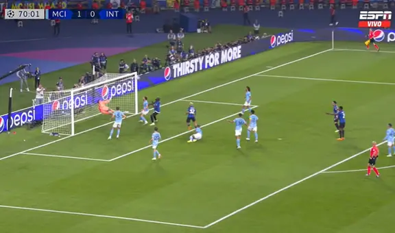 ¡Milagro en el área del City! El palo le niega el gol a Inter en la final de la Champions