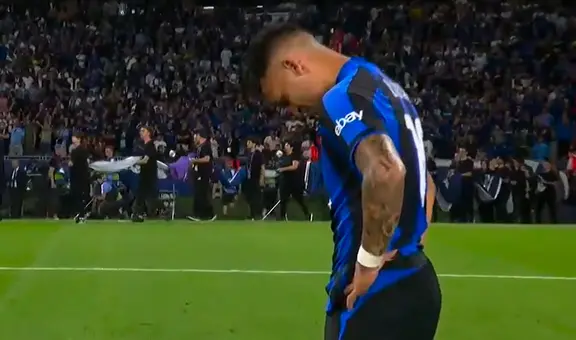 Lautaro Martínez no aguantó las lágrimas y rompió en llanto tras perder la final de la Champions