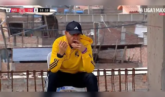El insólito lugar desde donde Tiago Nunes dio indicaciones durante el duelo de Sporting Cristal