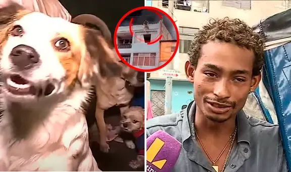 Hombre que salvó a perros de incendio en Gamarra revela su historia: "Vivo en la calle, pero soy feliz"