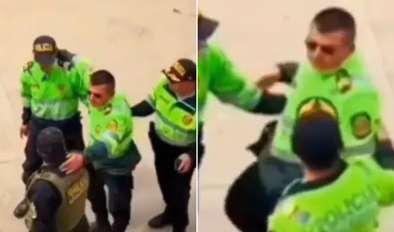 Policía es captado ebrio a plena luz del día durante la Semana Turística de Amazonas